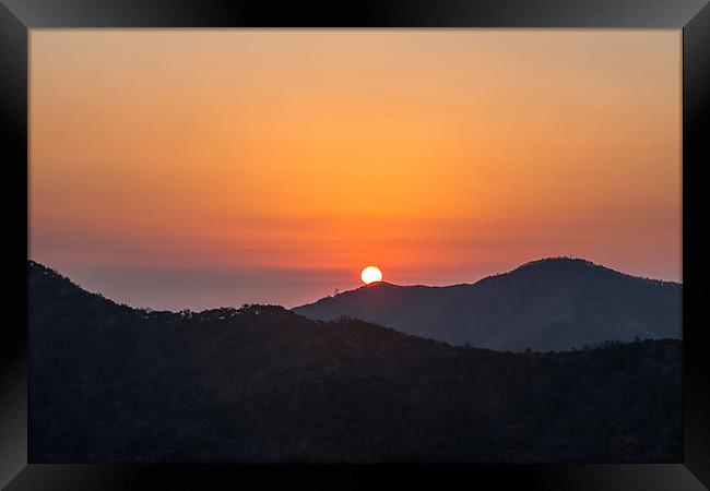  Sunset on Christmas day 2015 Framed Print by Ambir Tolang