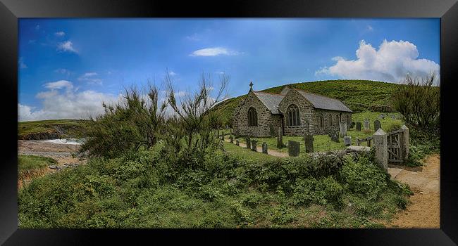 The Church of Storms, Gunwalloe, Lizard Cornwall Framed Print by Brian Pierce