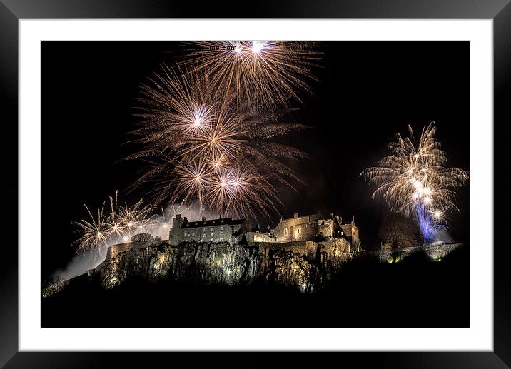  Stirling Castle Hogmanay Fireworks Framed Mounted Print by Ian Potter