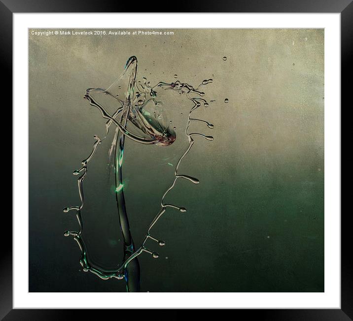  Playing with water 3 Framed Mounted Print by Mark Lovelock
