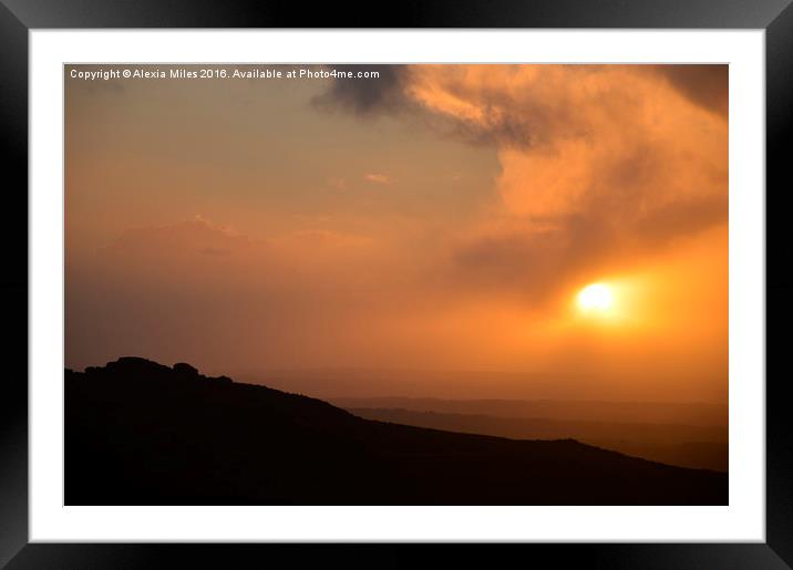  Sunset on Dartmoor Framed Mounted Print by Alexia Miles