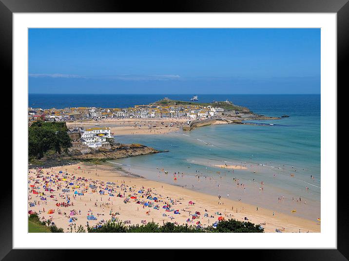 Summer at St Ives, Cornwall Framed Mounted Print by Brian Pierce
