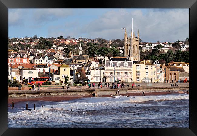  Teignmouth Sea Front Framed Print by Rosie Spooner