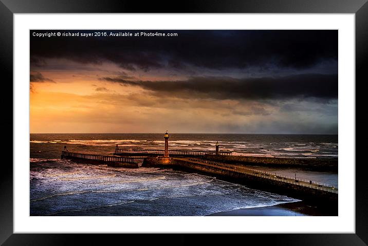  Any port in a storm Framed Mounted Print by richard sayer