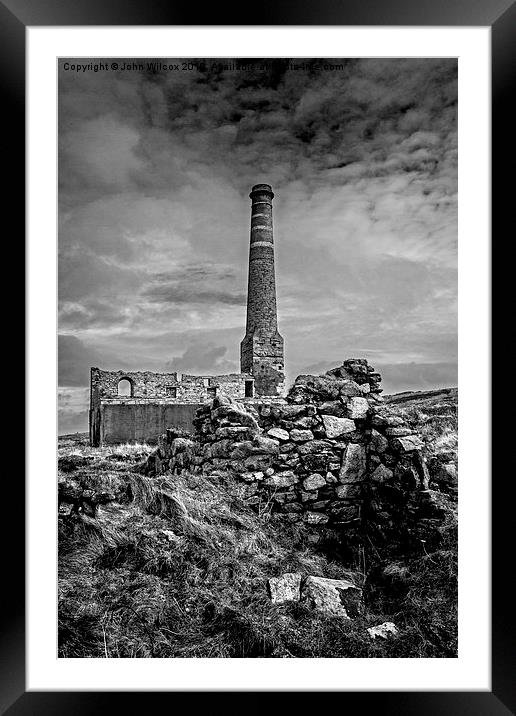  Cornish Tin Mine Framed Mounted Print by John Wilcox