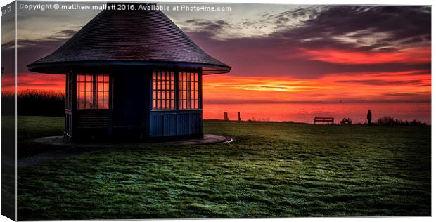  Looking Out New Years Day 2016 Frinton Canvas Print by matthew  mallett