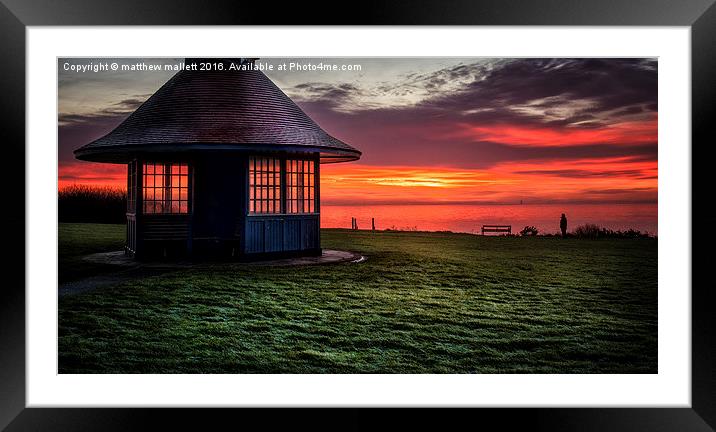  Looking Out New Years Day 2016 Frinton Framed Mounted Print by matthew  mallett