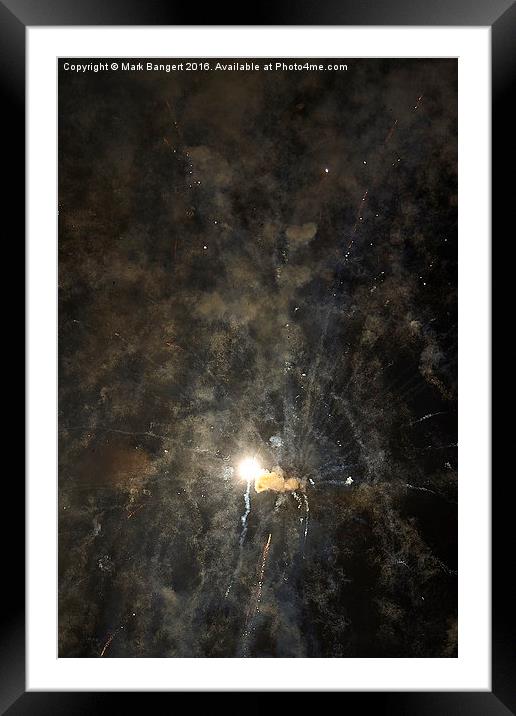  New Year Fireworks Framed Mounted Print by Mark Bangert