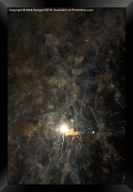 New Year Fireworks Framed Print by Mark Bangert