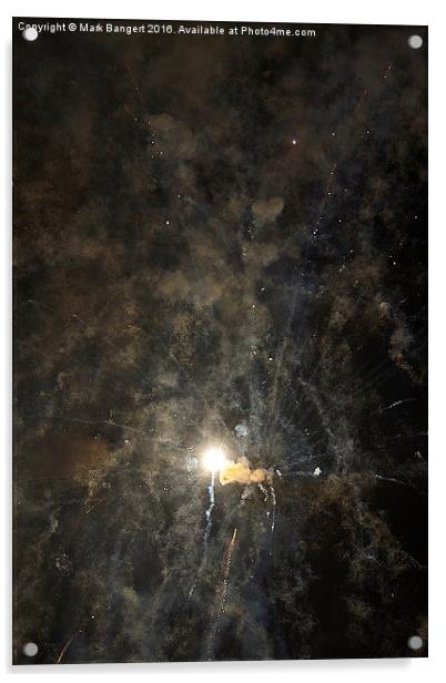  New Year Fireworks Acrylic by Mark Bangert