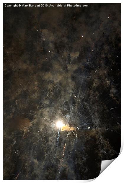  New Year Fireworks Print by Mark Bangert