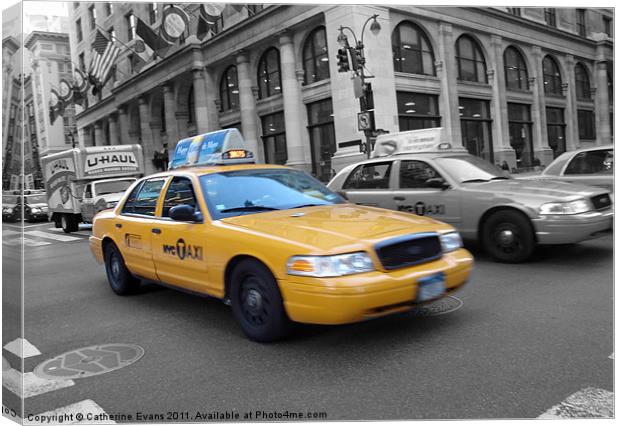 Big Yellow Taxi Canvas Print by Catherine Fowler