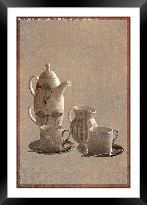 Tea for two Framed Mounted Print by Claire Castelli