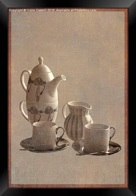 Tea for two Framed Print by Claire Castelli