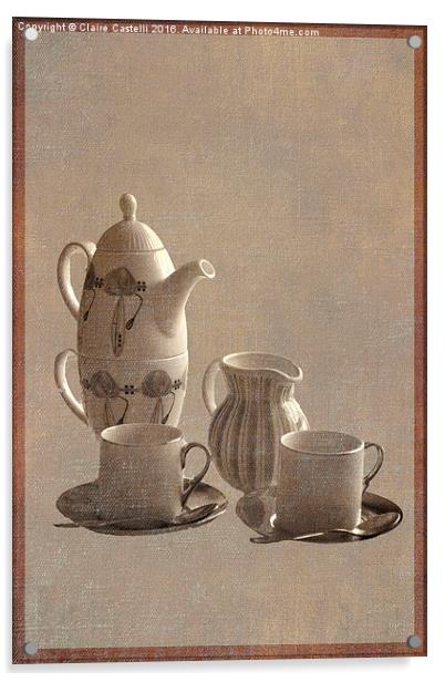 Tea for two Acrylic by Claire Castelli