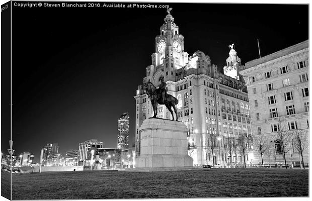  liver building Liverpool  Canvas Print by Steven Blanchard