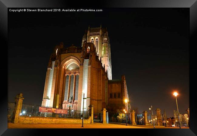  Liverpool Anglican cathedral  Framed Print by Steven Blanchard