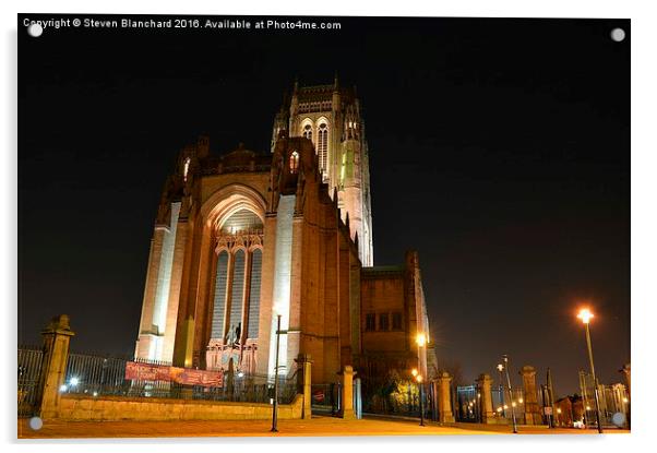  Liverpool Anglican cathedral  Acrylic by Steven Blanchard