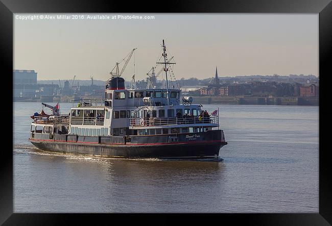  Ferry On The Mersey Framed Print by Alex Millar