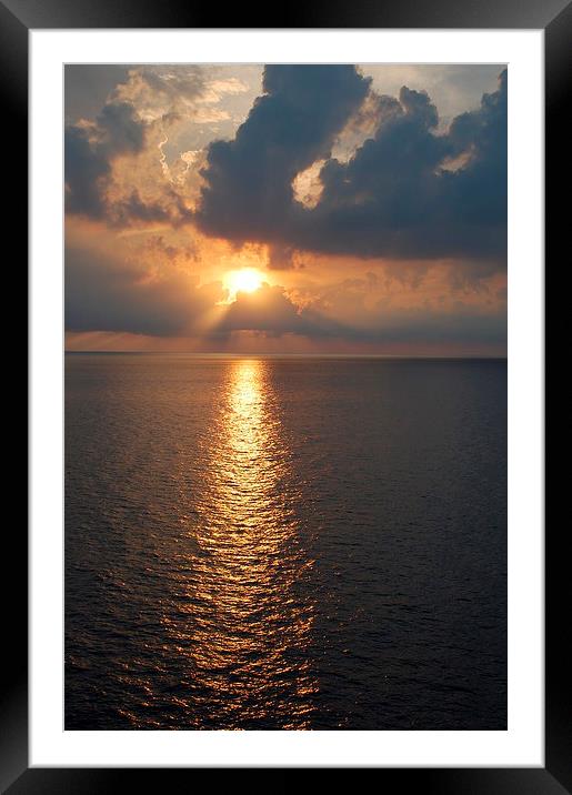  Caribbean Sunset Framed Mounted Print by Steven Porter