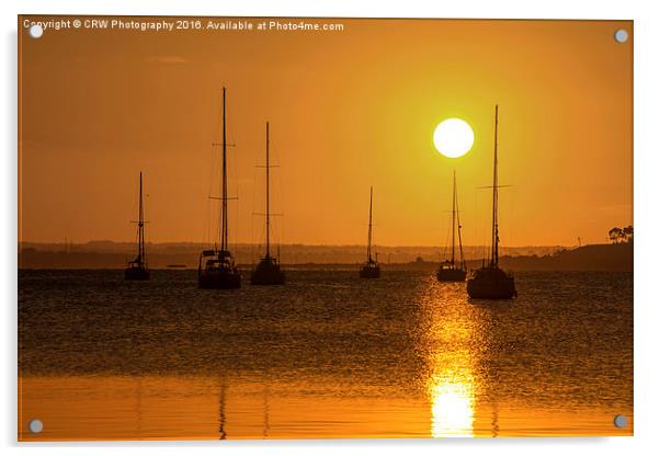  Golden Yachts Acrylic by CRW Photography