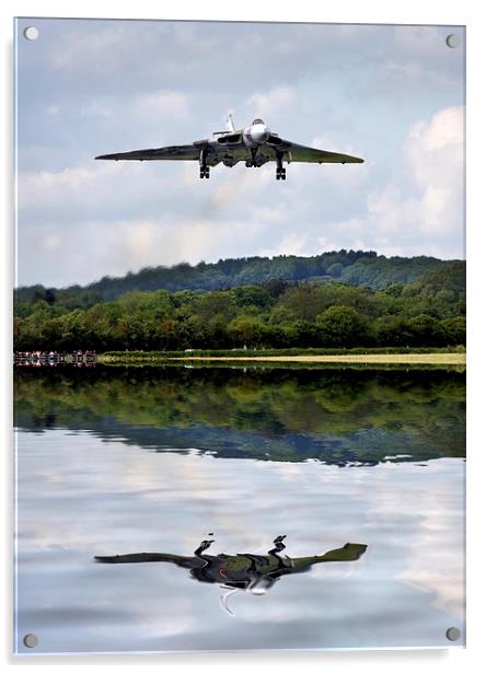 Vulcan XH558 over water Acrylic by Tony Bates