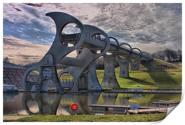 The Falkirk Wheel Print by Tommy Reilly
