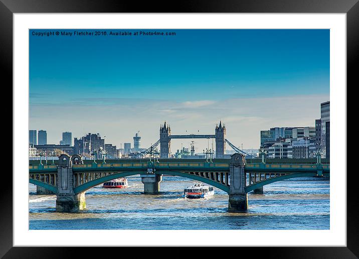  Bridges of London Framed Mounted Print by Mary Fletcher