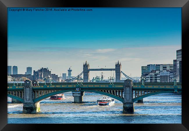 Bridges of London Framed Print by Mary Fletcher