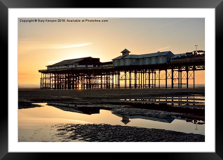 Sunset Central Pier Blackpool Framed Mounted Print by Gary Kenyon