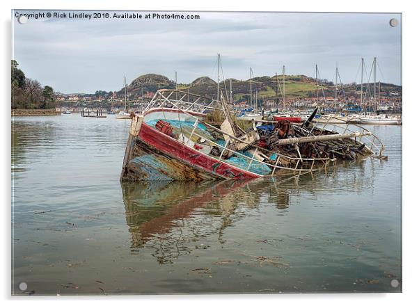  The old Wreck Conwy Acrylic by Rick Lindley