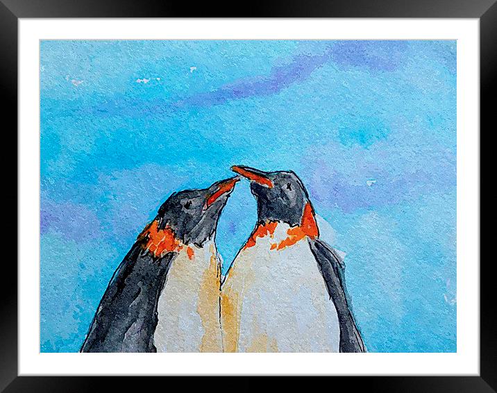  these 2 stick together in the cold Framed Mounted Print by dale rys (LP)