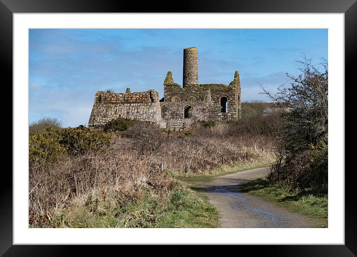 South Wheal Frances, Great Flat Lode, Cornwall Framed Mounted Print by Brian Pierce