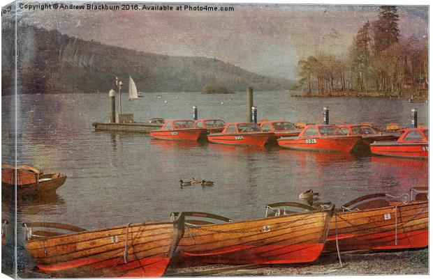 Boats on Lake Windermere... Canvas Print by Andy Blackburn