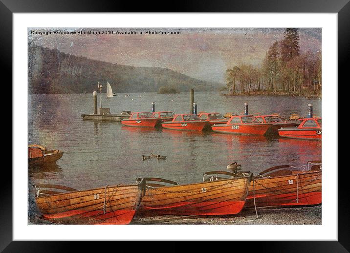 Boats on Lake Windermere... Framed Mounted Print by Andy Blackburn