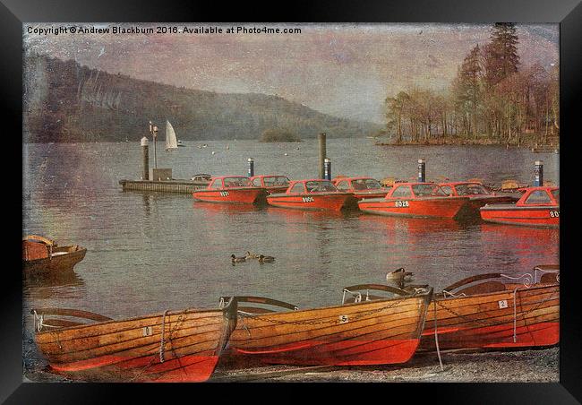 Boats on Lake Windermere... Framed Print by Andy Blackburn