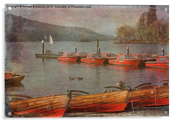 Boats on Lake Windermere... Acrylic by Andy Blackburn