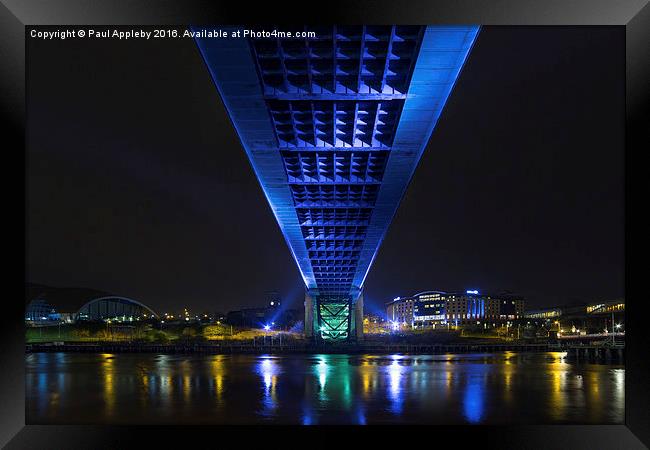  Under the Tyne Bridge Framed Print by Paul Appleby