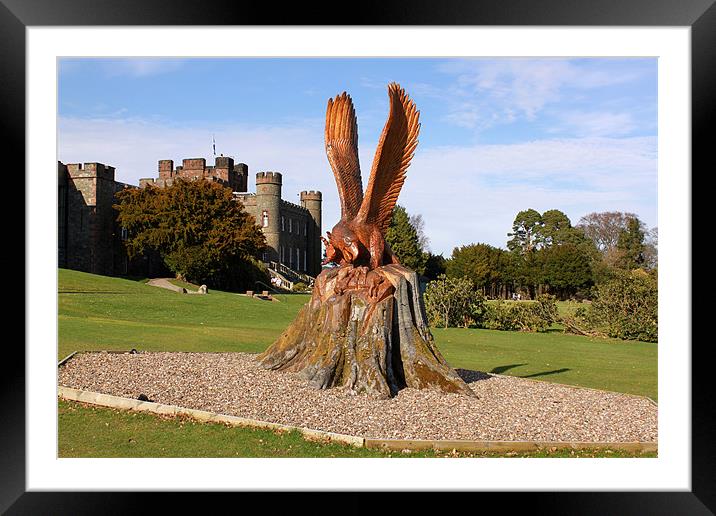 Stobo Castle and the Eagle Framed Mounted Print by Stephanie Reeves