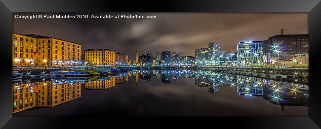 Salthouse dock still waters Framed Print by Paul Madden