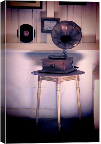  The Gramophone. Canvas Print by Becky Dix