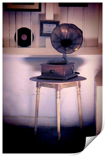  The Gramophone. Print by Becky Dix