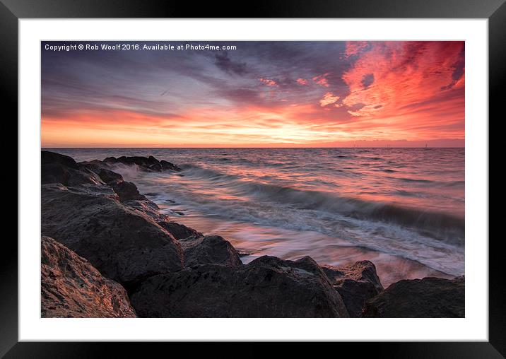 Holland on Sea, The Devil in the Sky Framed Mounted Print by Rob Woolf