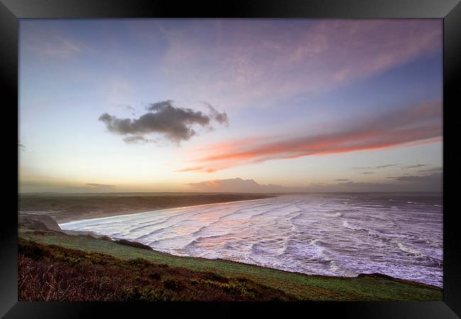   Saunton Sands last sunrise of the year Framed Print by Dave Wilkinson North Devon Ph