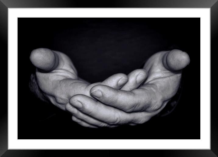  Hands. Framed Mounted Print by Becky Dix