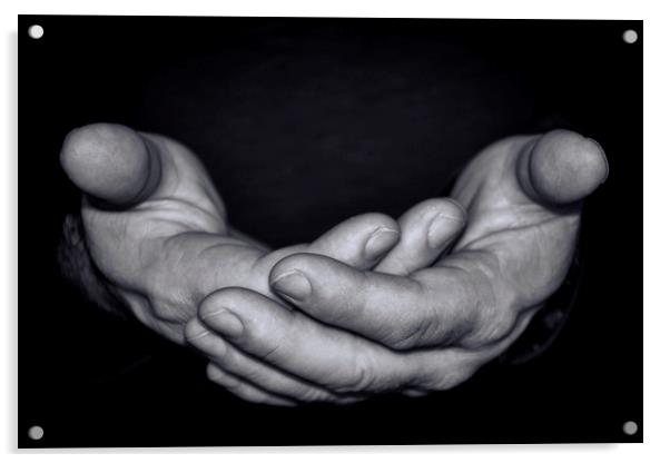  Hands. Acrylic by Becky Dix