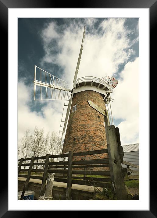 Horsey Mill from ground level Framed Mounted Print by Stephen Mole