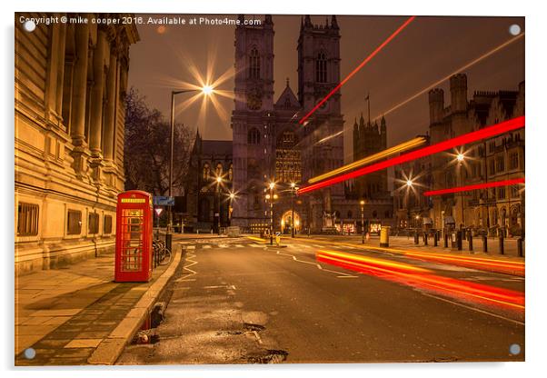  Westminster Abbey light show Acrylic by mike cooper