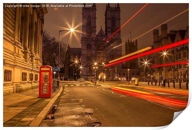  Westminster Abbey light show Print by mike cooper