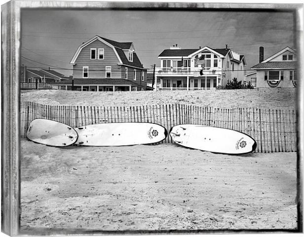  Surf Boards on the Beach Canvas Print by Tom and Dawn Gari